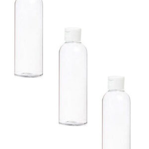 3x flacon pet transparent 100 ml avec capsule à clapet par comptoir des flacons. disponible abidjan cote d'ivoire.