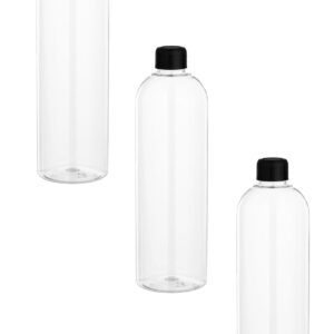 3x flacon pet transparent 500 ml avec bouchon par comptoir des flacons. disponible abidjan cote d'ivoire.