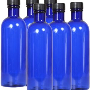 6 x flacons vides en plastique bleu avec bouchon - contenance 200 ml - fl90. disponible abidjan cote d'ivoire.