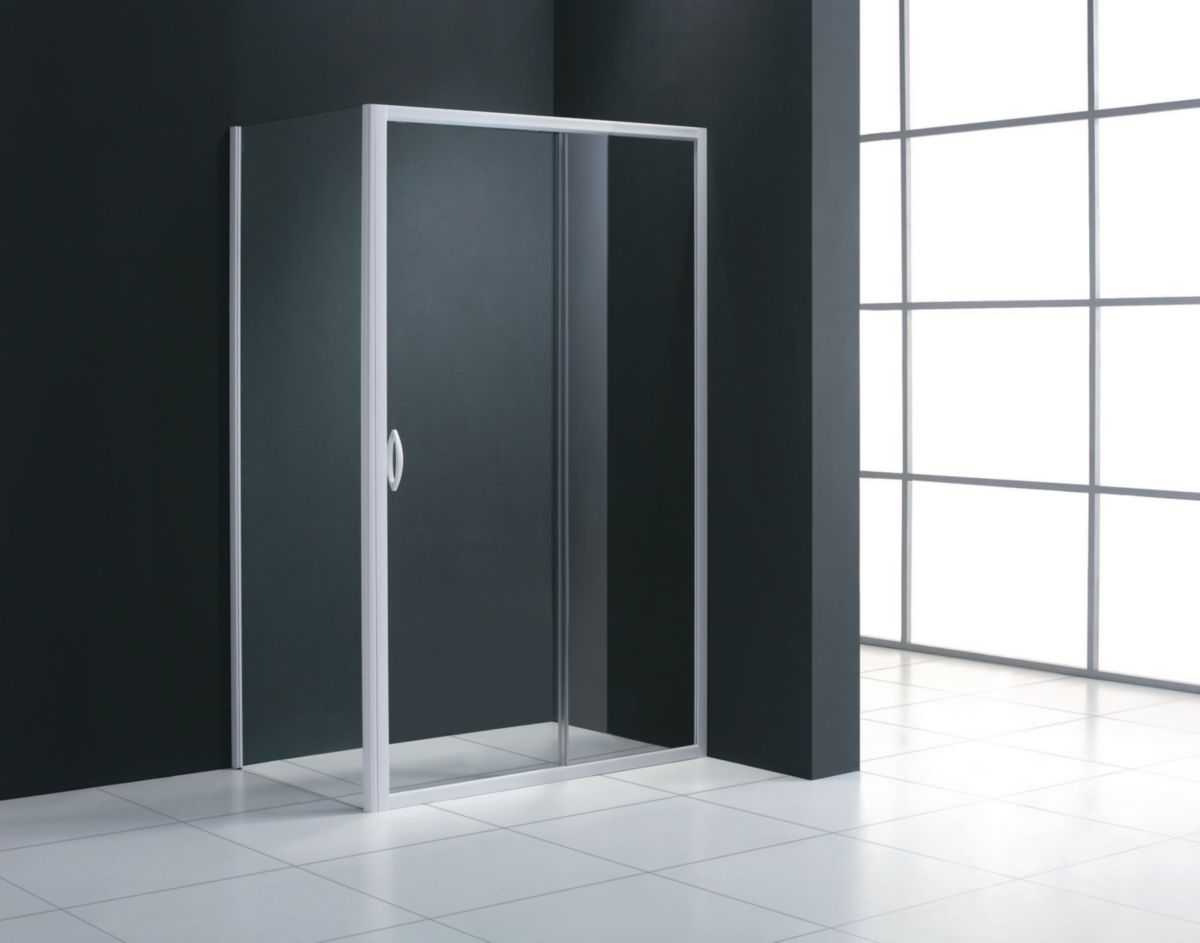 Accès face alterna mezzo à 2 volets coulissants extensible de 115 à 119 cm verre transparent, réf. disponible abidjan cote d'ivoire.