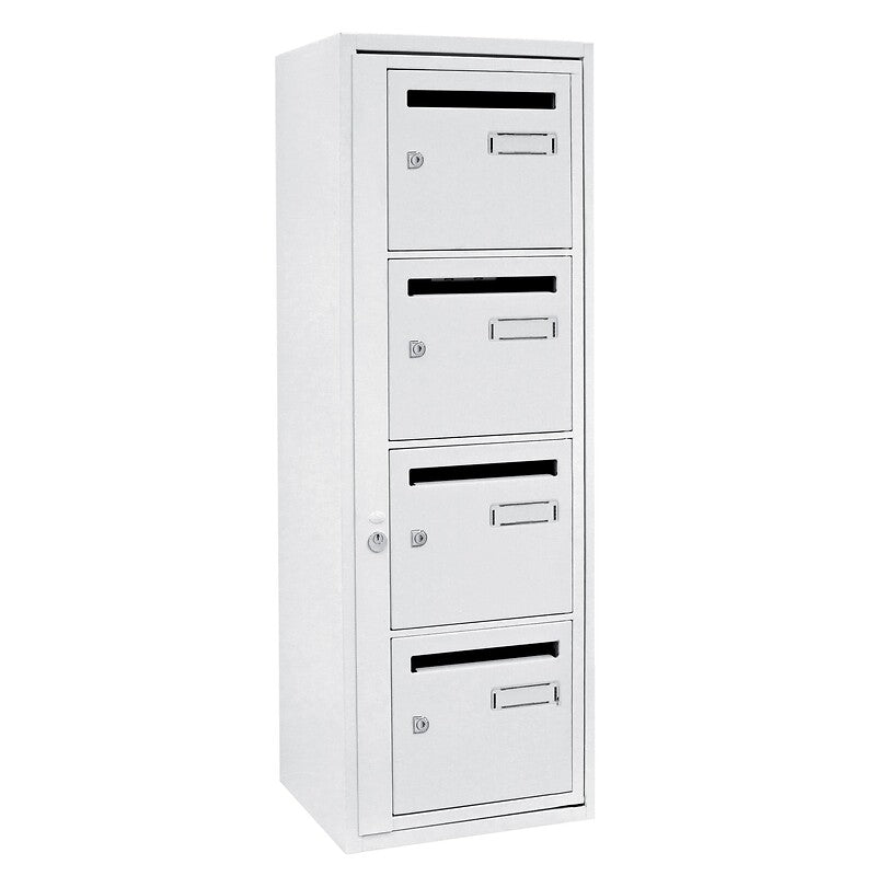 Bloc de boîtes aux lettres intérieurs type languedoc standard 6 cases b6 coloris ivoire 1015. disponible abidjan cote d'ivoire.