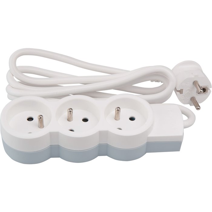 Bloc multiprise 3x2p+t 1,5m. disponible abidjan cote d'ivoire.