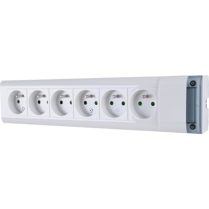 Bloc multiprise fixable - 6x2p+t - sans cordon - l. disponible abidjan cote d'ivoire.