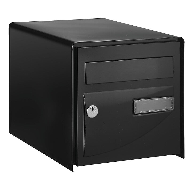 Boîte aux lettres probat - double face - noir ral 9005 - l 302 x h 300 x p 410 mm. disponible abidjan cote d'ivoire.