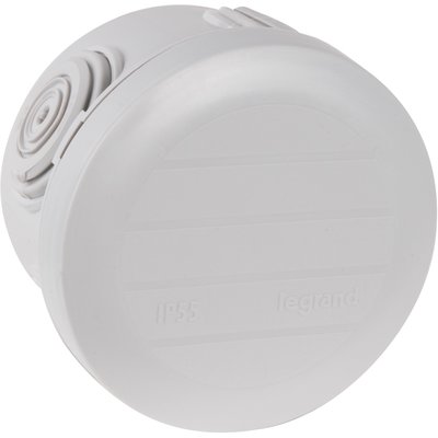 Boîte ronde - ø 70/h 45 étanche plexo gris - embout (4) - ip55 - ref. disponible abidjan cote d'ivoire.