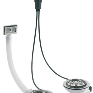 Bonde plastique evier avec trop plein 2 cuves diamètre 90 autonomes, altech, réf : 43800000034. disponible abidjan cote d'ivoire.