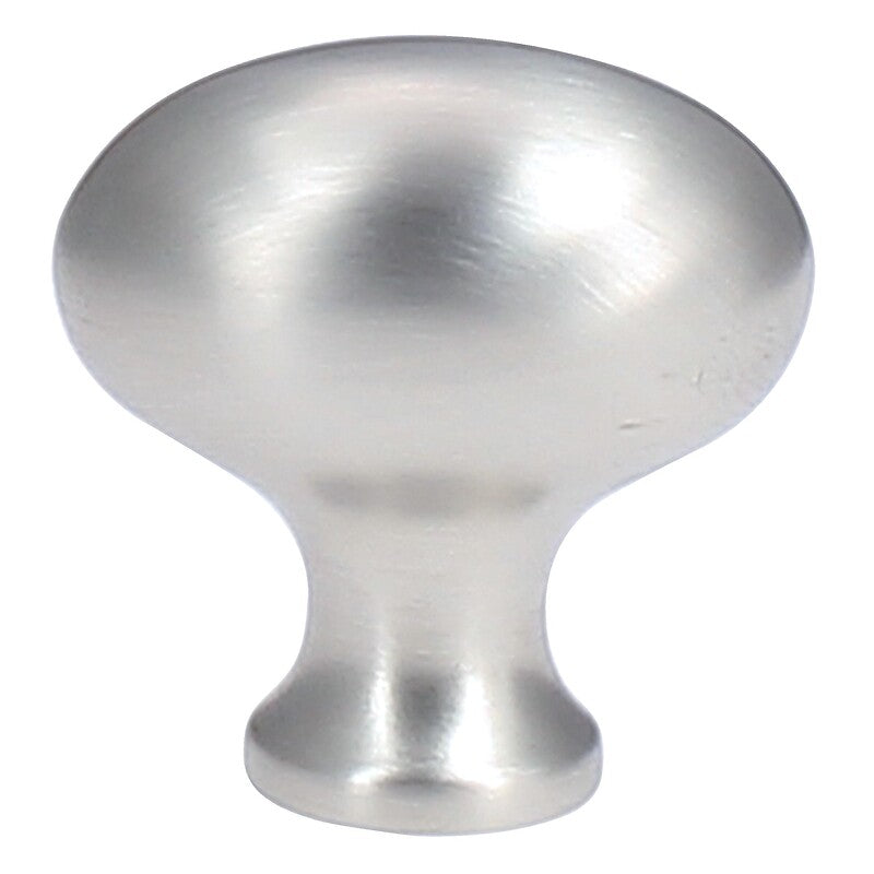 Bouton ovale 34 x 22 mm zamak finition nickelé brossé - 8671. disponible abidjan cote d'ivoire.