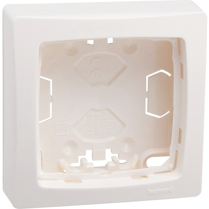 Cadre saillie 1 poste appareillage saillie - blanc - ref. disponible abidjan cote d'ivoire.