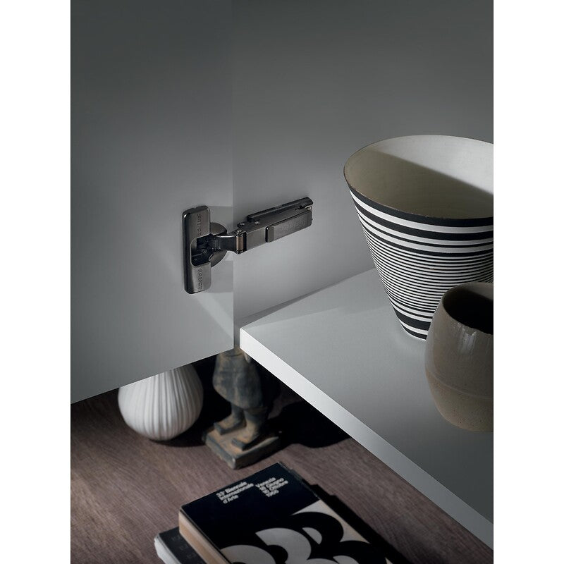 Charnières amorties 110° - à visser - entraxe 48 - coudure 9 - silentia + titanium. disponible abidjan cote d'ivoire.