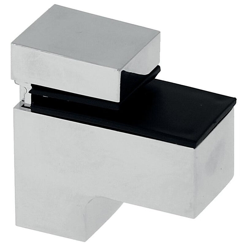 Clips tablette cigogne carre chromé mat pour tablette d'épaisseur 6 à 22 mm. disponible abidjan cote d'ivoire.