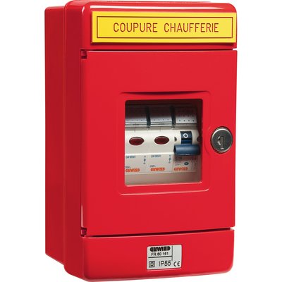 Coffret de securite etanche ip55 42 rv coupure chaufferie monophase. disponible abidjan cote d'ivoire.