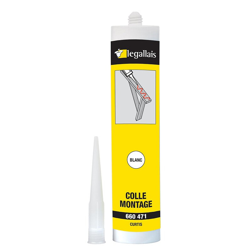 Colle acrylique de montage menuiserie agencement curtis blanc carton de 24 cartouches de 310 ml. disponible abidjan cote d'ivoire.