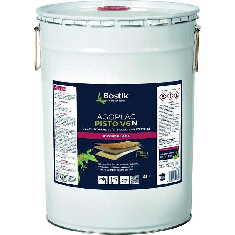 Colle néoprène rouge pistolable pisto v6n bidon de 25 litres. disponible abidjan cote d'ivoire.