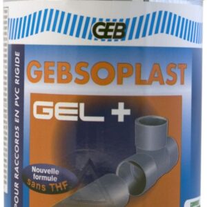 Colle pvc rigide, contact eau potable, geb gebsoplast gel plus boîte 250ml avec pinceau, réf. disponible abidjan cote d'ivoire.