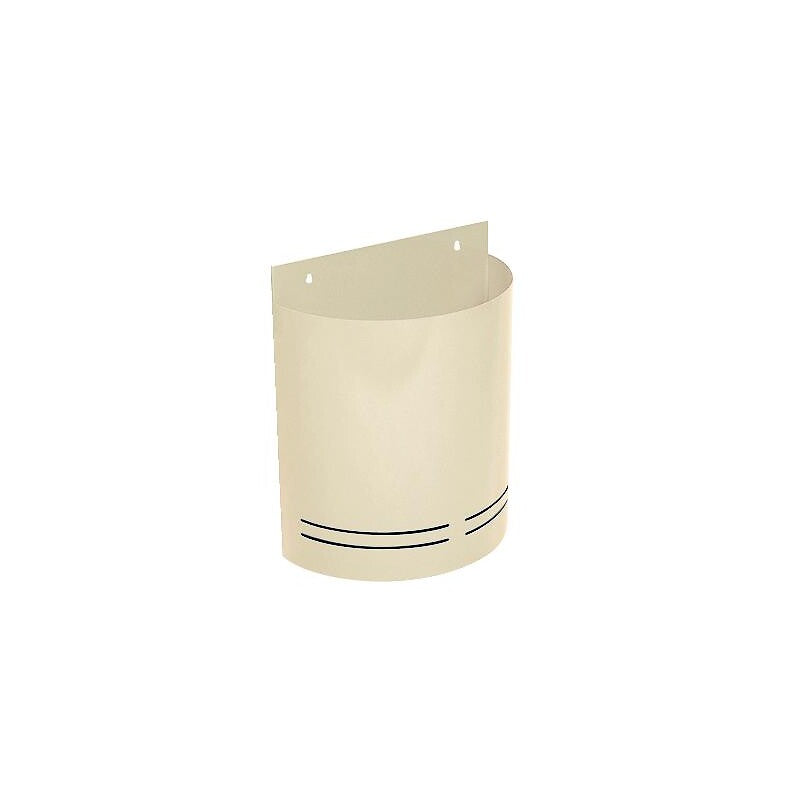 Corbeille demi-cylindrique fixation murale - 20l - ral 9016 blanc. disponible abidjan cote d'ivoire.