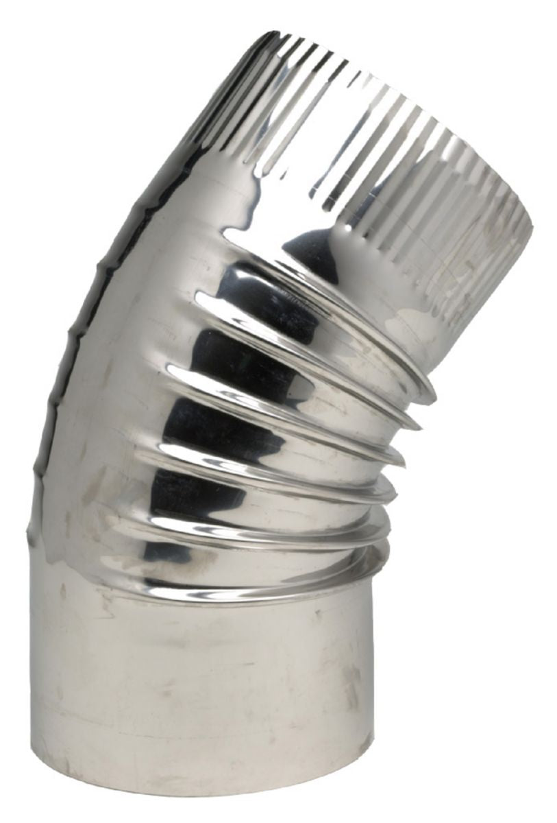 Coude 45° plissé inox 304 diamètre : 125 réf. disponible abidjan cote d'ivoire.