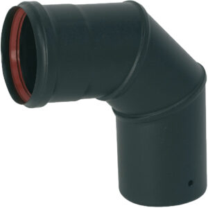 Coude émaillé équerre 90° noir mat diamètre 80 mm + joint à lèvres réf. disponible abidjan cote d'ivoire.