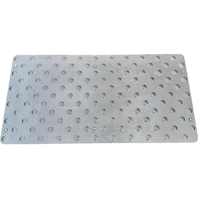 Dalles podotactiles intérieures et extérieures wacces - à visser ou coller - aluminium grain de riz - 420 x 825 mm. disponible abidjan cote d'ivoire.