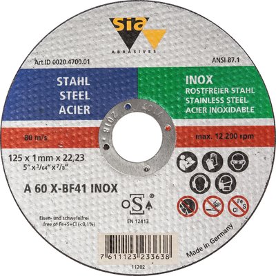 Disque a tronconner 125x1x22. disponible abidjan cote d'ivoire.