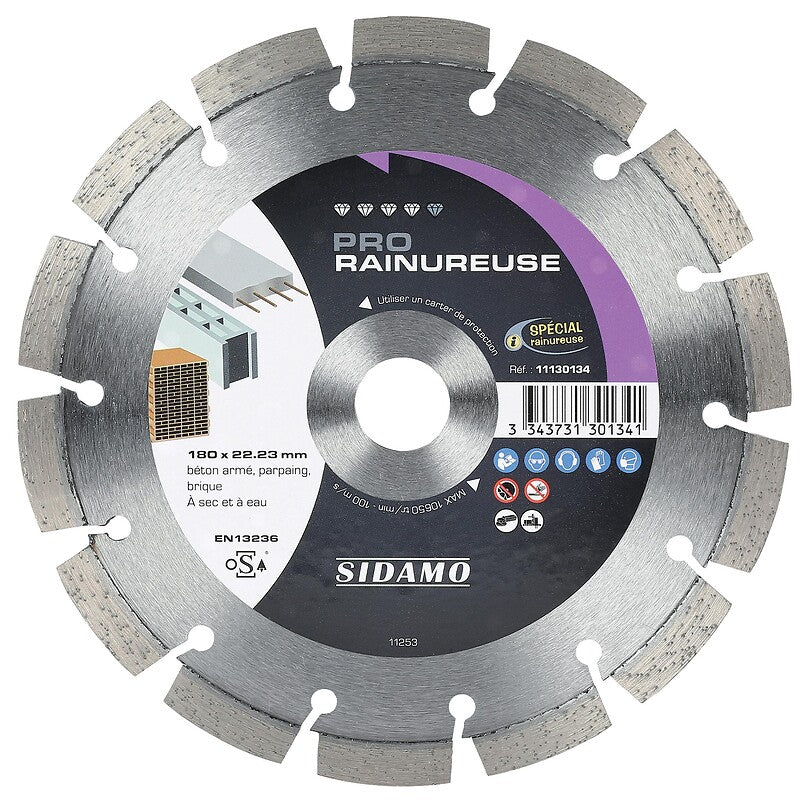 Disques diamants jante segmentée matériaux de construction pro rainureuse diamètre 140 mm, épaisseur 2mm, alésage 22,2mm. disponible abidjan cote d'ivoire.