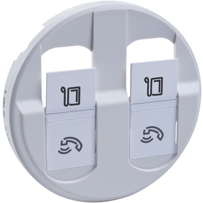 Enjoliveur céliane - prise double rj 45 - blanc - ref. disponible abidjan cote d'ivoire.