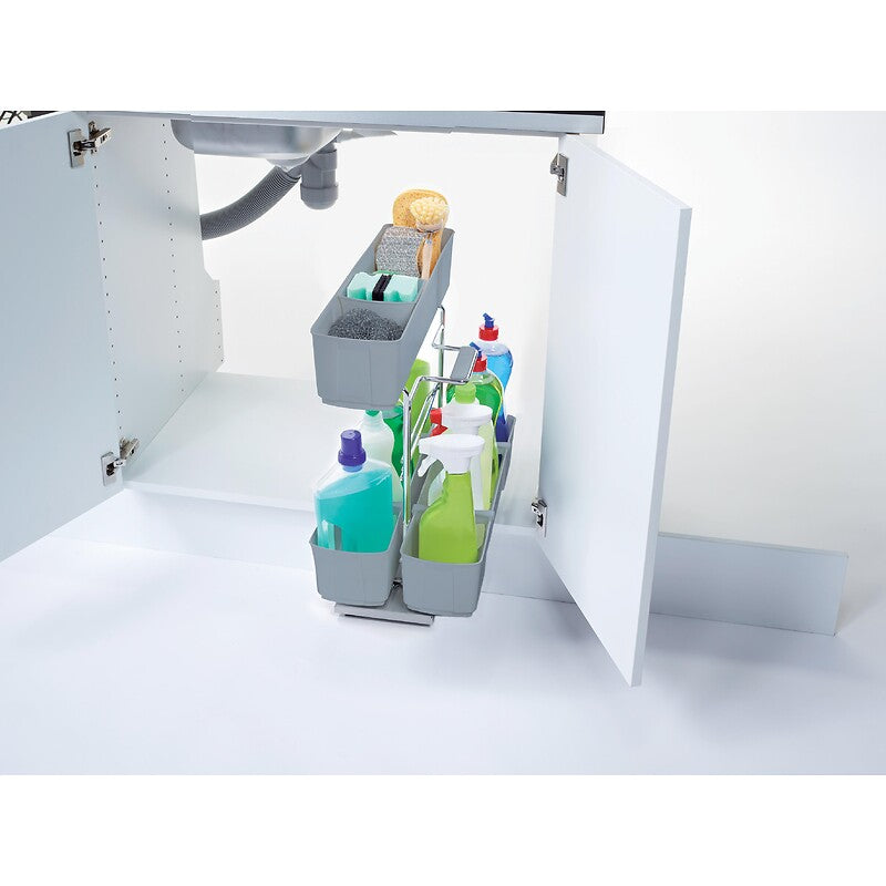 Ensemble complet extractible cadre gris argent - bacs plastiques gris cleaning agent. disponible abidjan cote d'ivoire.