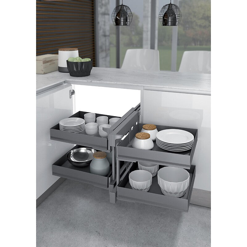 Ferrure 839 compact 2 pour meubles d'angle - ikona - reversible - ouverture de 414 mm - anthracite. disponible abidjan cote d'ivoire.