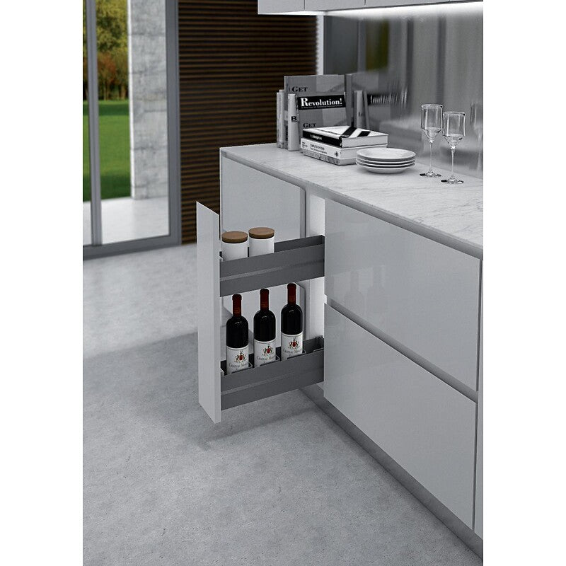 Ferrure pour meuble bas 7104k ikona - étagères porte-épices - largeur caisson 200 mm - anthracite. disponible abidjan cote d'ivoire.