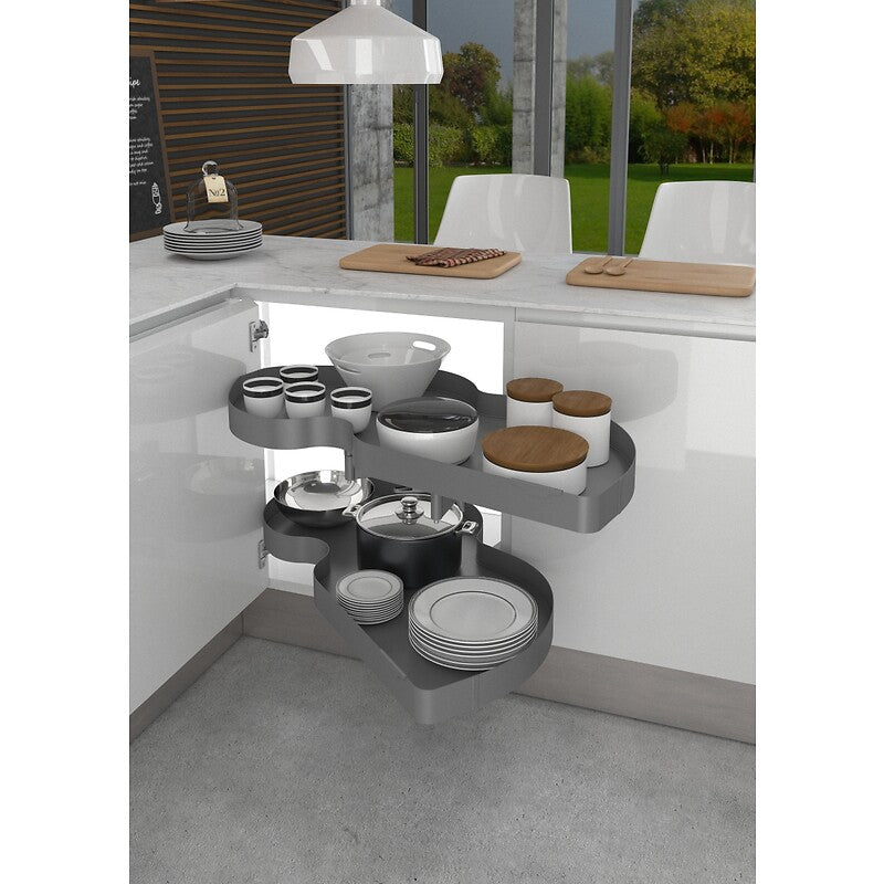 Ferrure pour meuble d'angle combis 2 - ikona - 2 étagères - porte 450 mm - droite - anthracite. disponible abidjan cote d'ivoire.