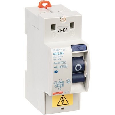 Interrupteur différentiel 2p 40a type ac/0,03 2 modules sans vis réf. disponible abidjan cote d'ivoire.