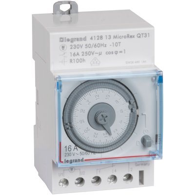 Interrupteur horaire programmable analogique - cadran horizontal - journalier - avec réserve marche - ref. disponible abidjan cote d'ivoire.