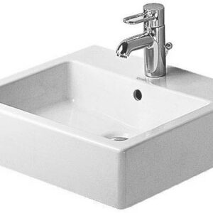 Lavabo duravit vero, 50 x 47, avec trop-plein et plage de robinetterie, blanc réf. disponible abidjan cote d'ivoire.