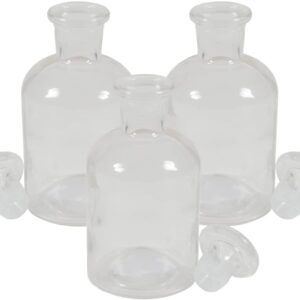 Les bagatelles d'esther 3 x flacons apothicaire en verre transparent avec bouchon en verre 125 ml - fl125tr. disponible abidjan cote d'ivoire.