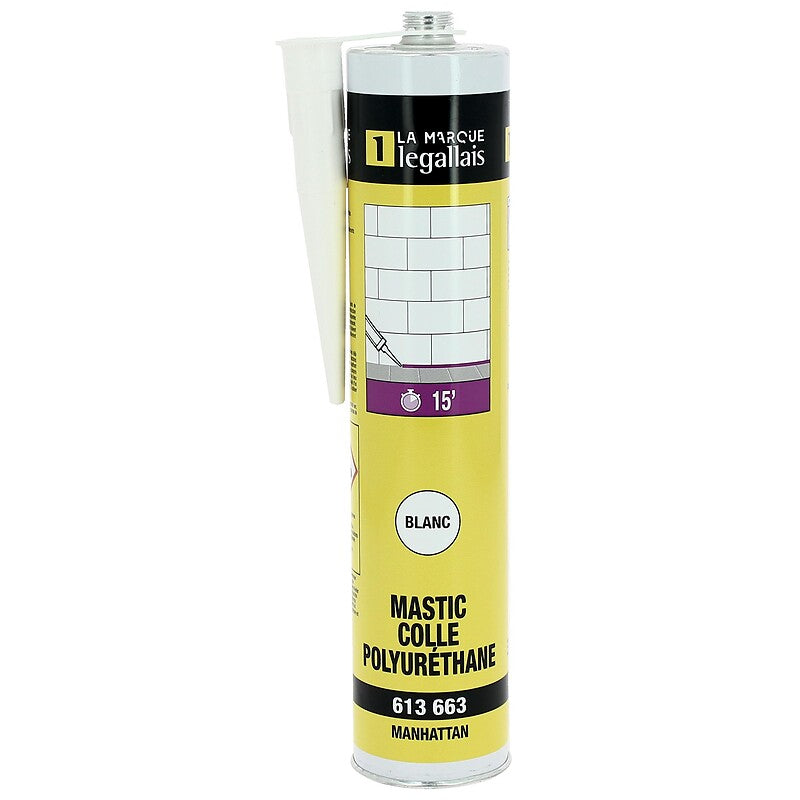 Mastic colle polyuréthane manhattan blanc cartouche de 300ml. disponible abidjan cote d'ivoire.