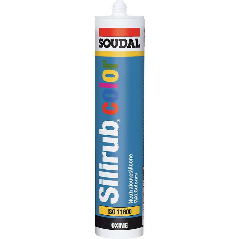 Mastics menuiserie silicone neutre silirub color, coloris gris terre d'ombre, ral 7022, cartouche de 310 ml. disponible abidjan cote d'ivoire.
