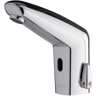 Mitigeur lavabo optoélectronique volta, sur plage, avec pile lithium 6v crp2 intégrée, avec flexibles pex et robinets d'arrêt droits réf. disponible abidjan cote d'ivoire.