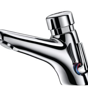 Mitigeur temporisé pour lavabo delabie tempomix 2 avec anti-blocage à bouton-poussoir + robinets d'arrêts droits : réf. disponible abidjan cote d'ivoire.