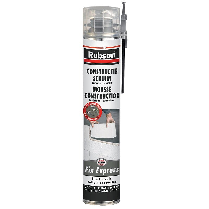 Mousse polyuréthane adhésive construction fix express, cartouche de 750 ml. disponible abidjan cote d'ivoire.