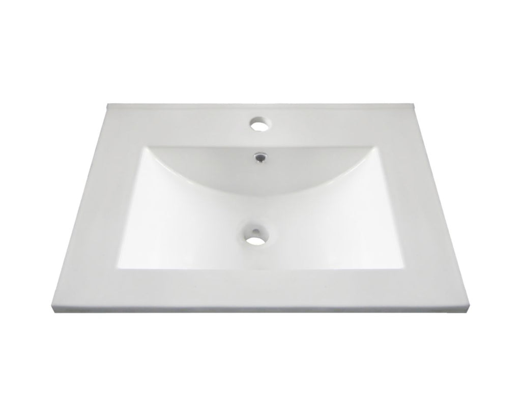 Plan vasque céramique 60 cm blanc pour meuble de salle de bain primeo kit. disponible abidjan cote d'ivoire.