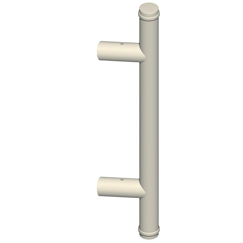 Poignée de porte battante en aluminium diva xx, diamètre 35 entraxe 300 mm, hauteur 500 mm coloris blanc ral 9010 percée. disponible abidjan cote d'ivoire.