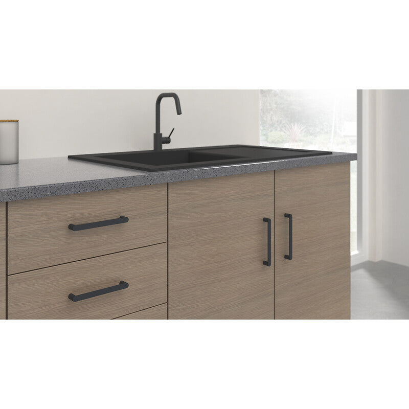 Poignée en zamak ellie - entraxe 160 mm - finition noir mat 9005. disponible abidjan cote d'ivoire.