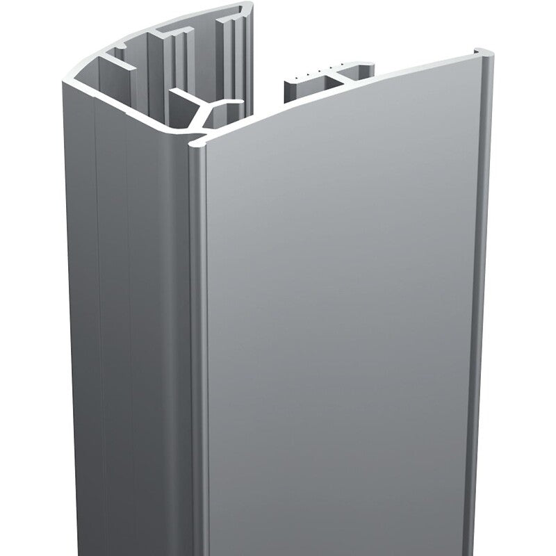 Poignée raidisseur virgule aluminium coloris argent longueur 2,80 m - livrées par 2 pour 1 vantail. disponible abidjan cote d'ivoire.