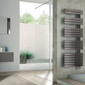 Radiateur sèche-serviettes électrique alterna concerto asymétrique 1054 x 550 mm gris 500 w. disponible abidjan cote d'ivoire.