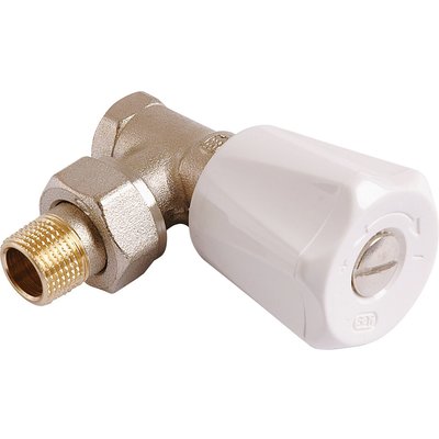 Robinet double réglage 408u équerre, à visser, finition nickelée, d 12 x 17 réf. disponible abidjan cote d'ivoire.