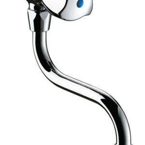 Robinet simple d'évier mural delabie chromé bec l 150 : réf. disponible abidjan cote d'ivoire.