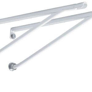 Sachet de 2 consoles pour lavabos collectifs et vis de fixation longueur 25 cm, blanc réf. disponible abidjan cote d'ivoire.