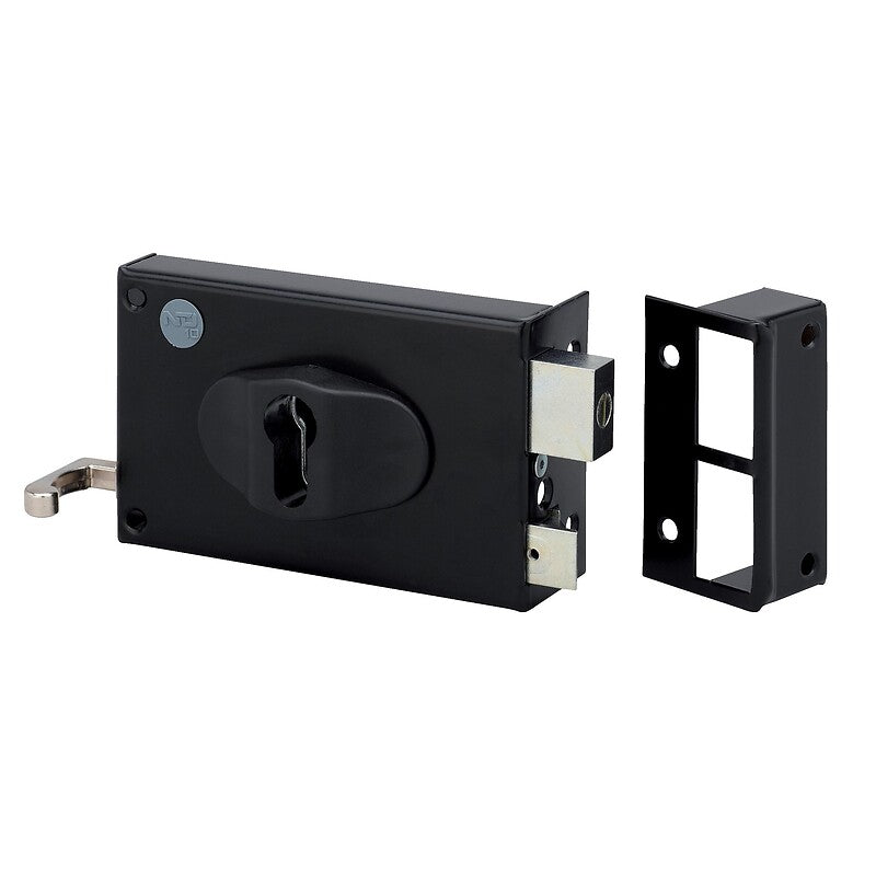 Serrure en applique type nd 10 modulable à cylindre européen horizontale à tirage 770 gauche. disponible abidjan cote d'ivoire.