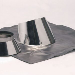 Solin inox , ten, 5° a 30° diamètre 125 et collet (avec bavette de plomb) réf. disponible abidjan cote d'ivoire.