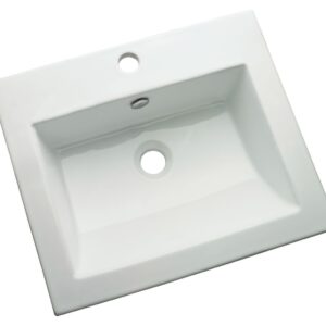 Vasque à encastrer rectangulaire avec trop plein alterna mantera 50 x 43 cm céramique blanc. disponible abidjan cote d'ivoire.