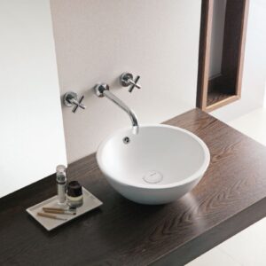 Vasque à poser alterna seducta ronde d 39,5 cm avec trou de trop plein. disponible abidjan cote d'ivoire.